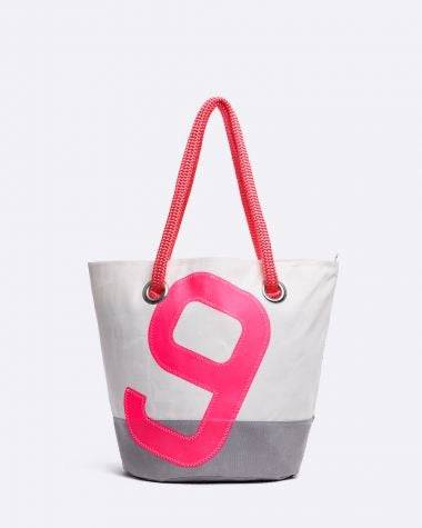 727 Sailbags Handtasche Sandy  N°9 * NEONROSA * 100 % recycelte Segel * Null Abfall Ziel * handgemacht - HOLE-X-WORLD