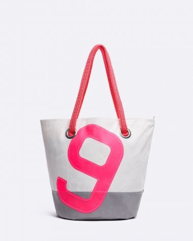 727 Sailbags Handtasche Sandy  N°9 * NEONROSA * 100 % recycelte Segel * Null Abfall Ziel * handgemacht