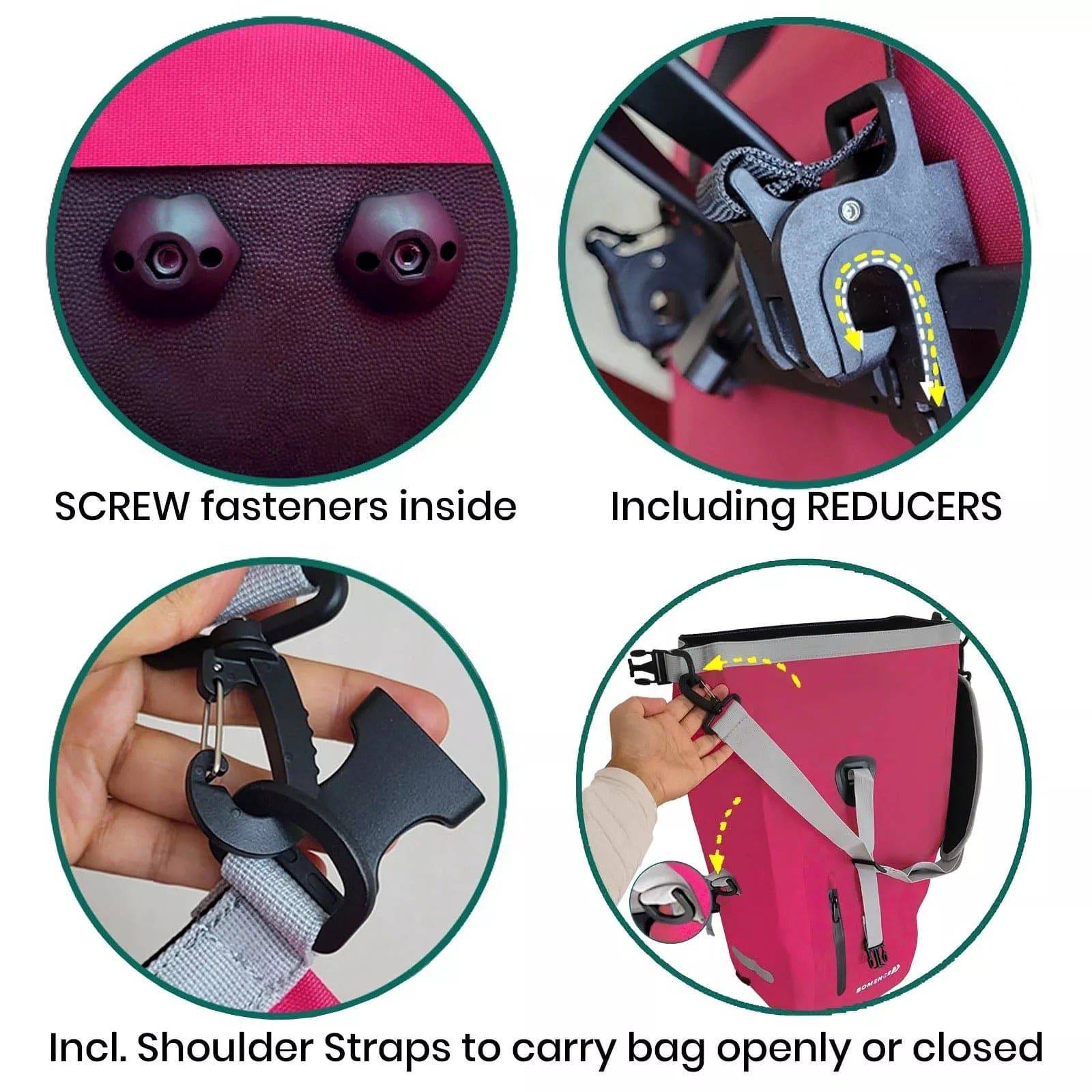 fahrradtasche pink Fahrradtasche Wegbereiter – 100% wasserdicht, PVC-frei & TPU-beschichtet