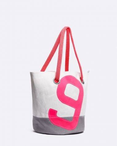 727 Sailbags Handtasche Sandy  N°9 * NEONROSA * 100 % recycelte Segel * Null Abfall Ziel * handgemacht - HOLE-X-WORLD