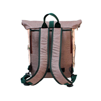 IKURI Kombi Fahrradtasche Rucksack Cactus – wasserdicht, 13–21 l, Klickfix, handgefertigt