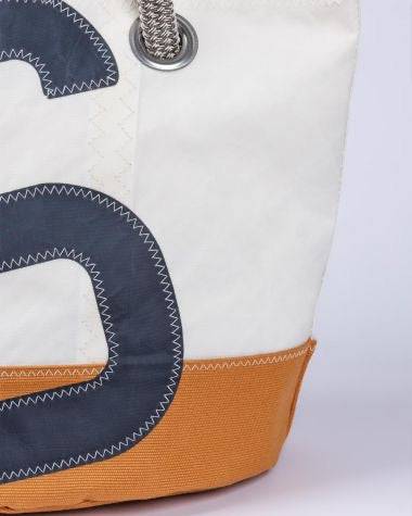 727 Sailbags Handtasche Sandy  N°6 * CARAMEL * 100 % recycelte Segel * Null Abfall Ziel * handgemacht - HOLE-X