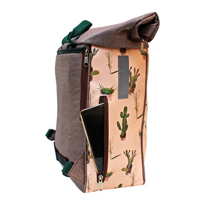 IKURI Kombi Fahrradtasche Rucksack Cactus – wasserdicht, 13–21 l, Klickfix, handgefertigt