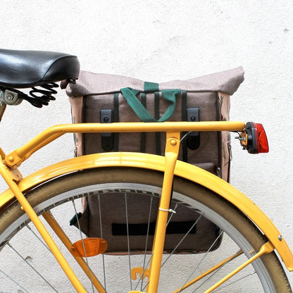 IKURI Kombi Fahrradtasche Rucksack Cactus – wasserdicht, 13–21 l, Klickfix, handgefertigt