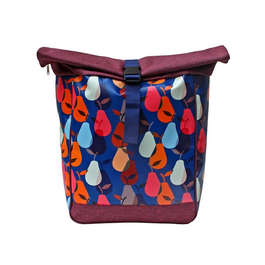 IKURI Kombi Fahrradtasche Rucksack Peras Blau – wasserdicht, 13–21 l, Klickfix, handgefertigt