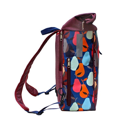 IKURI Kombi Fahrradtasche Rucksack Peras Blau – wasserdicht, 13–21 l, Klickfix, handgefertigt