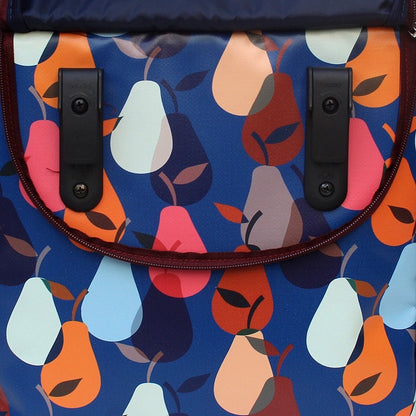 IKURI Fahrradtasche Peras Blau – einseitig, wasserdicht, 13–21 l, Klickfix, handgefertigt