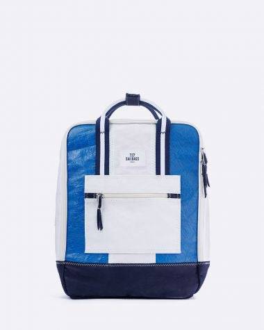 727 Sailbags Rucksack Wally aus 100 % recyceltem Schiffssegel - Futter aus recyceltem Spinnaker - mit eingenähtem Ursprungszeugnis des Segels - HOLE-X-WORLD