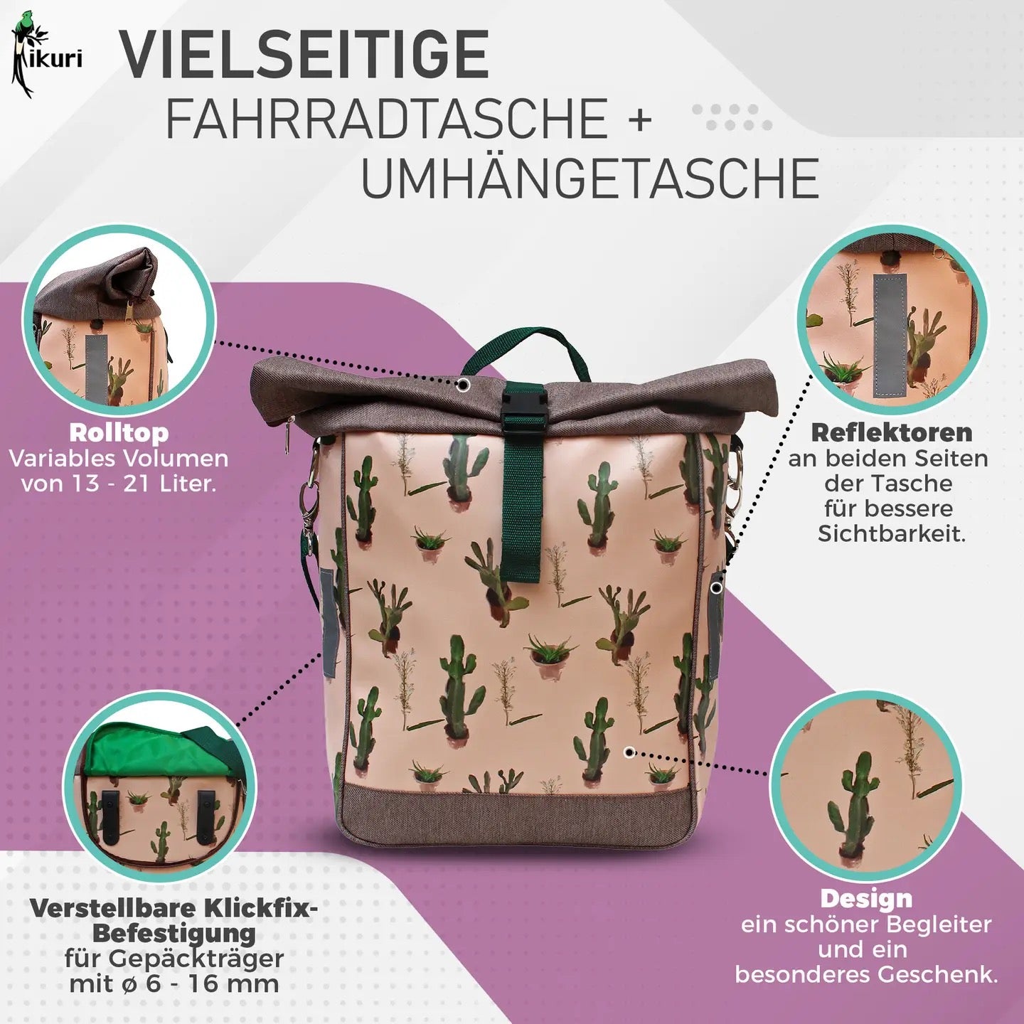 Fahrradtasche Cactus