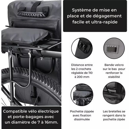 Anna 2-in-1-27L Oranger Fahrradrucksack von Badawin