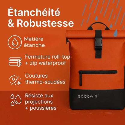 Anna 2-in-1-27L Oranger Fahrradrucksack von Badawin