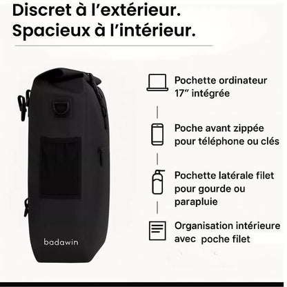 Anna 2-in-1-27L Oranger Fahrradrucksack von Badawin