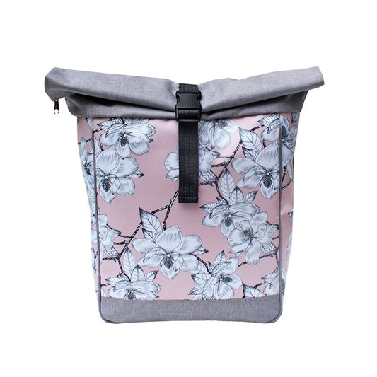 IKURI Kombi Fahrradtasche Rucksack Magnolia – wasserdicht, 13–21 l, Klickfix, handgefertigt