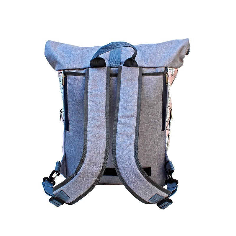 IKURI Kombi Fahrradtasche Rucksack Magnolia – wasserdicht, 13–21 l, Klickfix, handgefertigt
