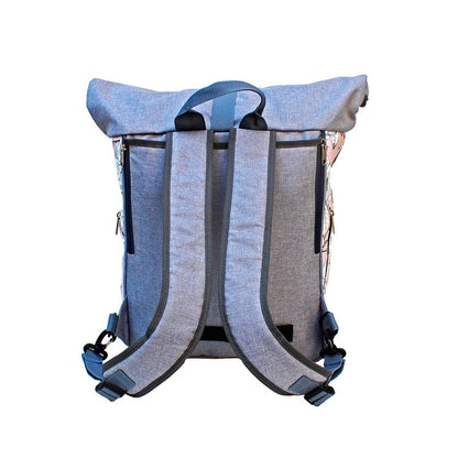 IKURI Kombi Fahrradtasche Rucksack Magnolia – wasserdicht, 13–21 l, Klickfix, handgefertigt