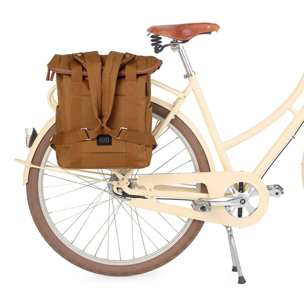 Weathergoods Sweden Fahrradtasche Rucksack CITY BIKEPACK XL TOFFEE - HOLE-X-WORLD