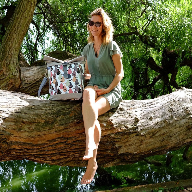IKURI Fahrradtasche Peras – einseitig, wasserdicht, 13–21 l, Klickfix, handgefertigt