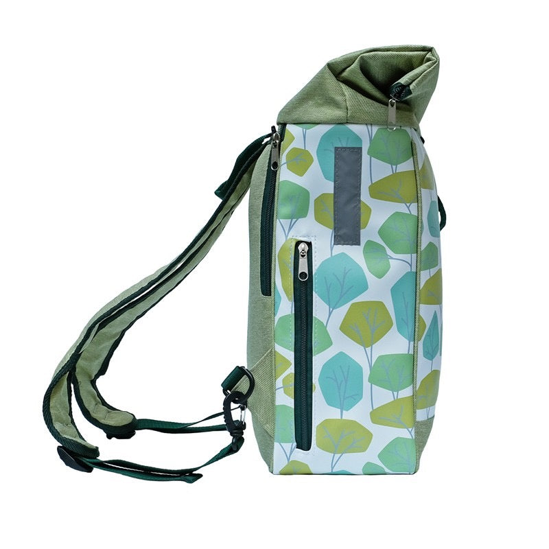 IKURI Kombi Fahrradtasche Rucksack Bosque – wasserdicht, 13–21 l, Klickfix, handgefertigt