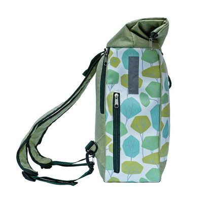 IKURI Kombi Fahrradtasche Rucksack Bosque – wasserdicht, 13–21 l, Klickfix, handgefertigt