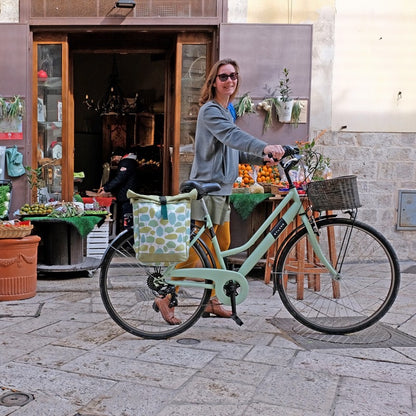 IKURI Kombi Fahrradtasche Rucksack Bosque – wasserdicht, 13–21 l, Klickfix, handgefertigt