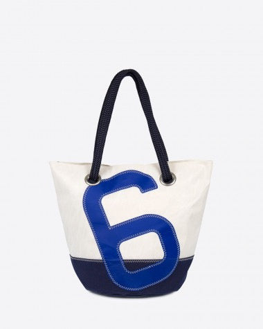 727 Sailbags Handtasche Sandy  N°6 * MARINEBLAU * 100 % recycelte Segel * Null Abfall Ziel * handgemacht - HOLE-X-WORLD