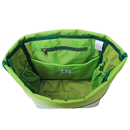 IKURI Kombi Fahrradtasche Rucksack Monstera – wasserdicht, 13–21 l, Klickfix, handgefertigt