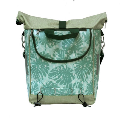 IKURI Fahrradtasche Monstera – einseitig, wasserdicht, 13–21 l, Klickfix, handgefertigt