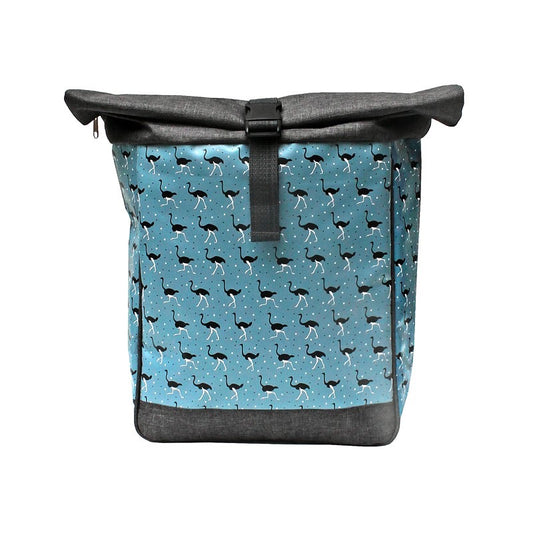 IKURI Kombi Fahrradtasche Rucksack Avestruz – wasserdicht, 13–21 l, Klickfix, handgefertigt