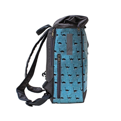 IKURI Kombi Fahrradtasche Rucksack Avestruz – wasserdicht, 13–21 l, Klickfix, handgefertigt