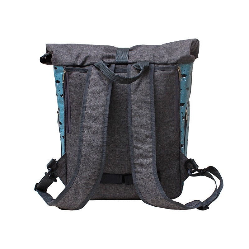 IKURI Kombi Fahrradtasche Rucksack Avestruz – wasserdicht, 13–21 l, Klickfix, handgefertigt