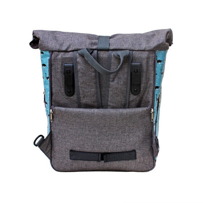 IKURI Kombi Fahrradtasche Rucksack Avestruz – wasserdicht, 13–21 l, Klickfix, handgefertigt