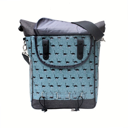 IKURI Fahrradtasche Avestruz – einseitig, wasserdicht, 13–21 l, Klickfix, handgefertigt