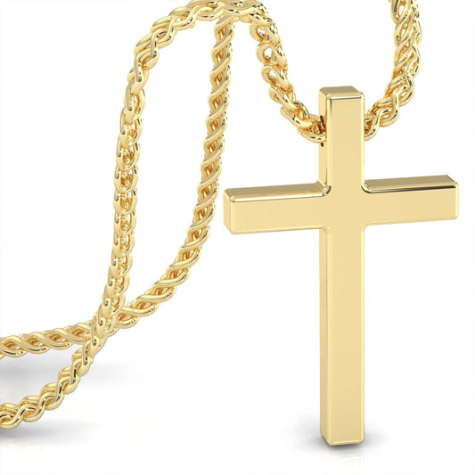 Coole Halskette "Lord" in GOLD aus poliertem Edelstahl und stabiler Kette