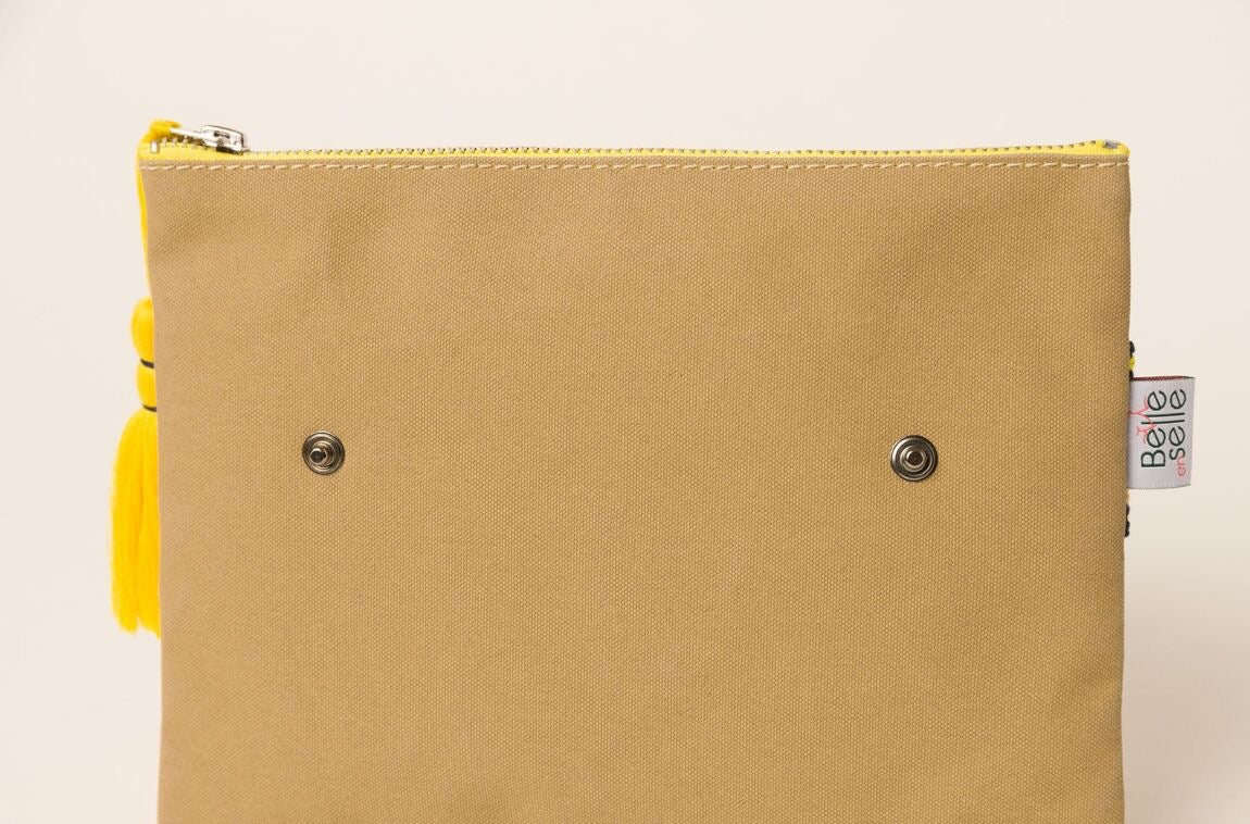 Belle en Selle DEMOISELLE Tasche  – BEIGE & GELB - elegante Tasche, die die Etincelle-Tasche vervollständigt
