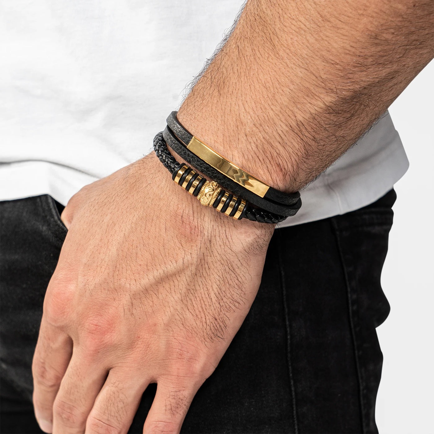 Lederarmband "Shine" -  ideales Accessoires um Dein Outfit abzurunden - GOLD