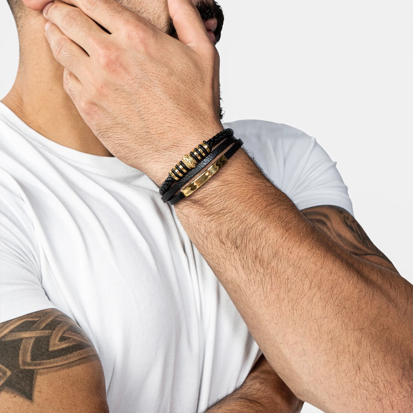 Lederarmband "Shine" -  ideales Accessoires um Dein Outfit abzurunden - GOLD