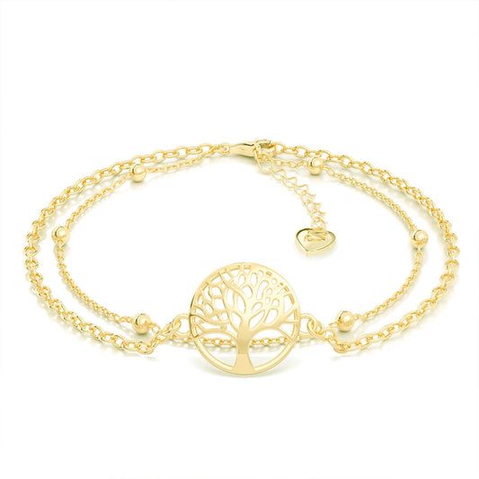 Armband "Life" - außergewöhnlich filigranes Design mit elegantem Baumsymbol -  ein echter Hingucker - GOLD
