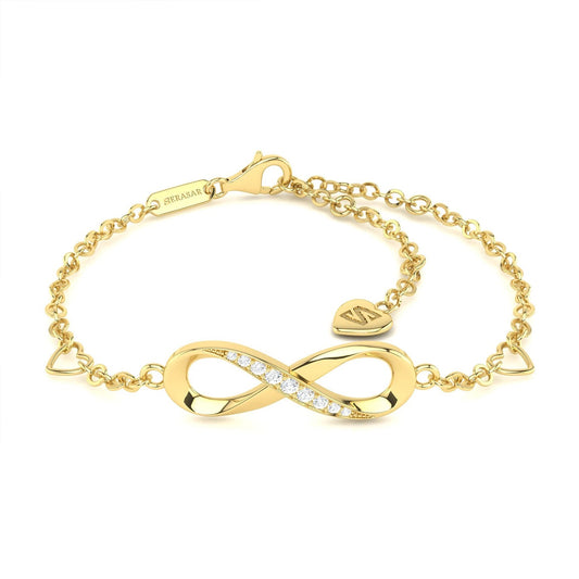 Armband "Infinity" - außergewöhnlich filigranes Design und elegante Unendlichkeitsschleife - ein echter Hingucker - GOLD