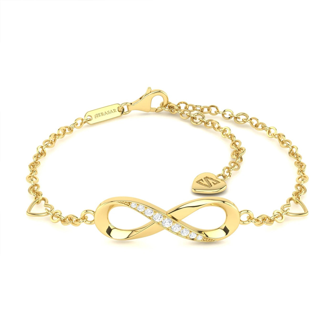 Armband "Infinity" - außergewöhnlich filigranes Design und elegante Unendlichkeitsschleife - ein echter Hingucker - GOLD - HOLE-X-WORLD