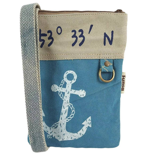 Sunsa Damen Umhängetasche. Schultertasche in Maritim Stil. Handtasche aus Canvas ( Segeltuch). kleine Crossbody Tasche für Frauen.  Sunsa Sunsa - HOLE-X-WORLD