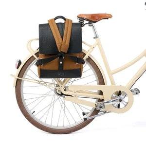 Weathergoods Sweden Fahrradtasche Rucksack Urban BIKE Pack Toffee mit Befestigungs-Set - HOLE-X-WORLD