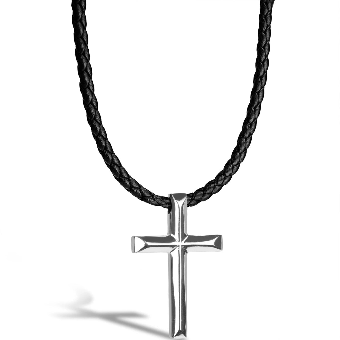 Lederhalskette „Kreuz" - aus poliertem Edelstahl ist er ein echter Hingucker und Ausdruck deines Stils - GOLD