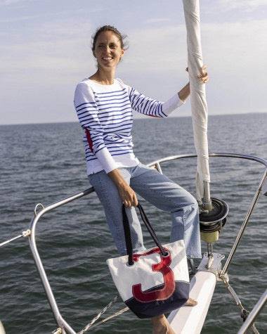 727 Sailbags Handtasche Legende N°3 * 100 % recycelte Segel * Null Abfall Ziel - HOLE-X-WORLD