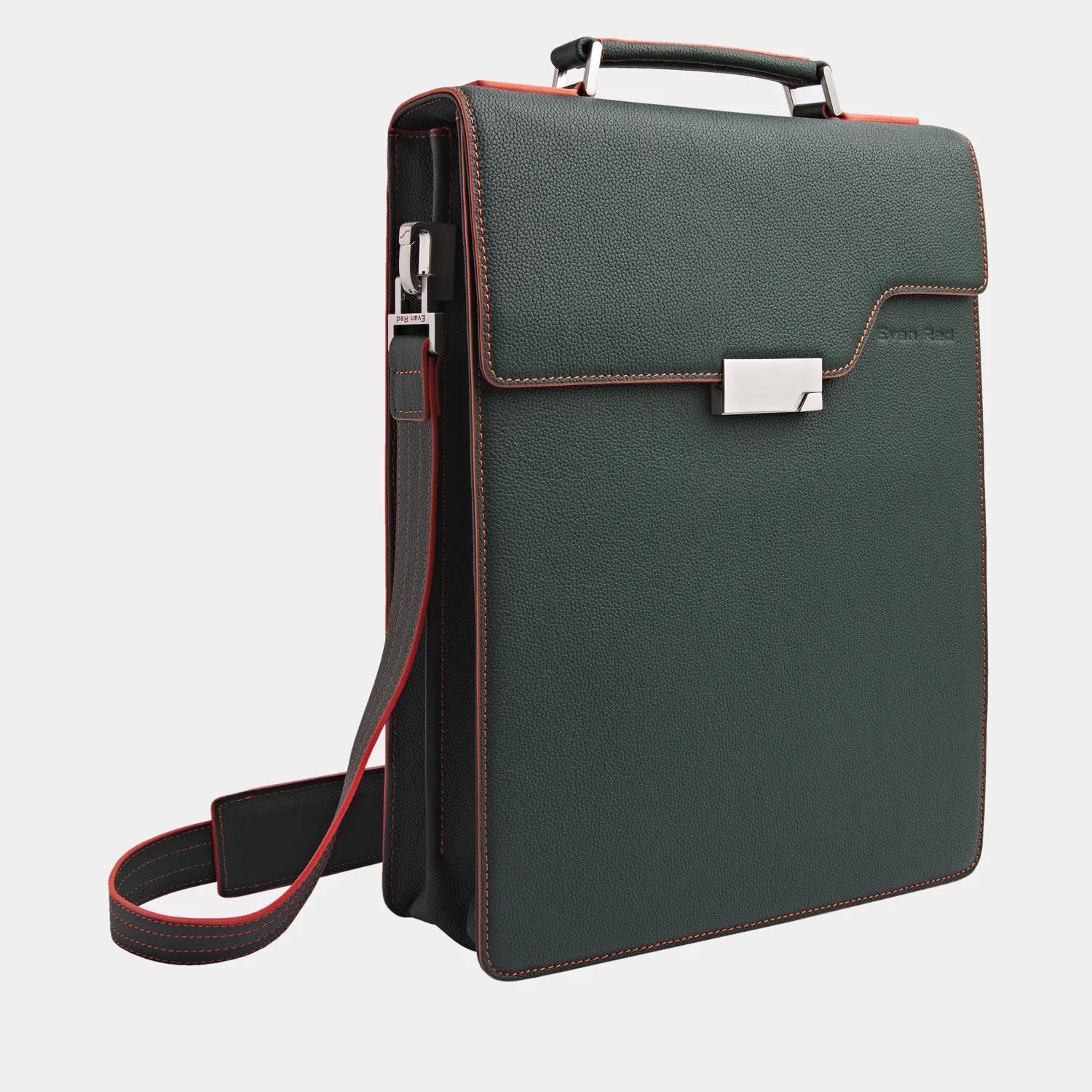 London Rucksack Deep Green aus hochwertigem, genarbtem Leder handgefertigt - HOLE-X-WORLD