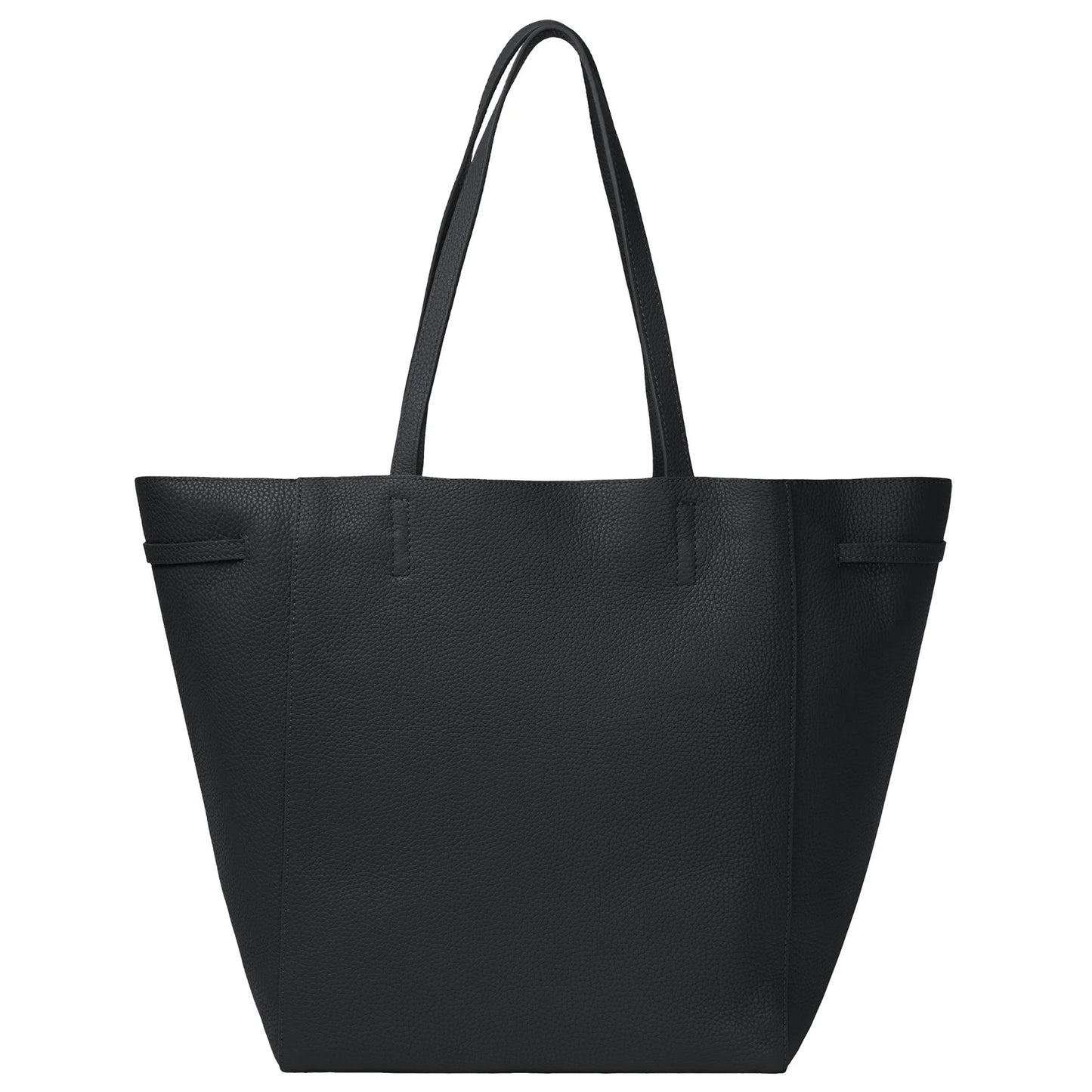 SHOPPER RAW - CHI CHI FAN - hochwertiger Shopper aus italienischem Rindsleder - schwarz - Ansicht Rückseite