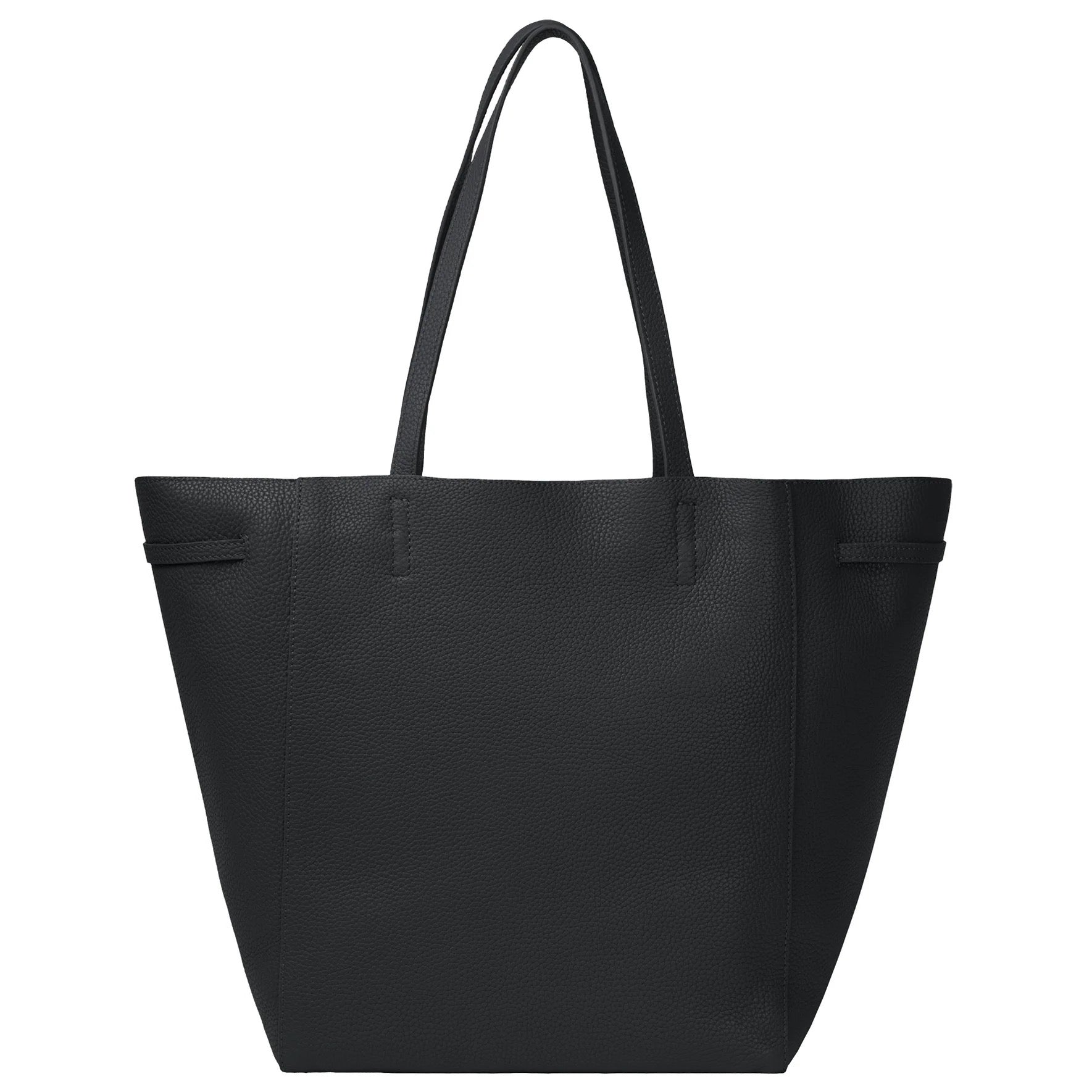 SHOPPER RAW - CHI CHI FAN - hochwertiger Shopper aus italienischem Rindsleder - schwarz - Ansicht Rückseite