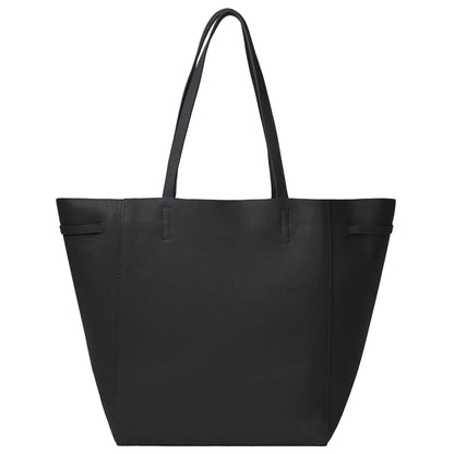 SHOPPER RAW - CHI CHI FAN - hochwertiger Shopper aus italienischem Rindsleder - schwarz - Ansicht Rückseite