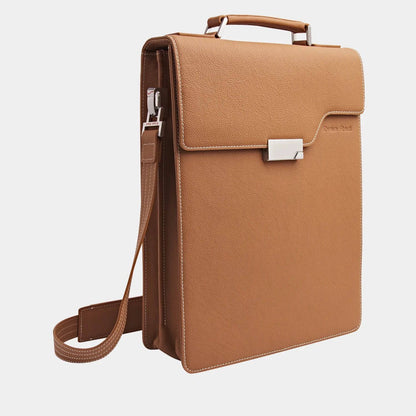 London Rucksack Tan Camel aus hochwertigem, genarbtem Leder handgefertigt - HOLE-X-WORLD