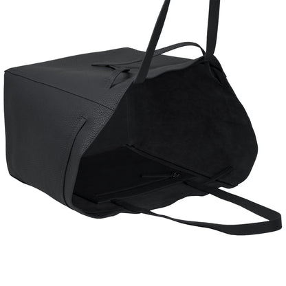 SHOPPER RAW - CHI CHI FAN - hochwertiger Shopper aus italienischem Rindsleder - schwarz - Ansicht Innenraum 