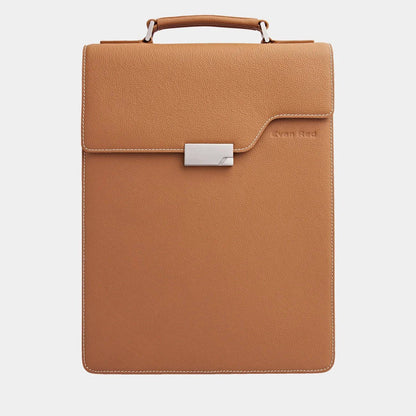 London Rucksack Tan Camel aus hochwertigem, genarbtem Leder handgefertigt - HOLE-X-WORLD